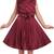 Maroon satin stitched    dress