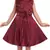 Maroon satin stitched    dress