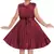 Maroon satin stitched    dress