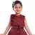 Maroon satin stitched    dress