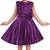 Purple satin stitched    dress