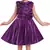 Purple satin stitched    dress