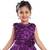 Purple satin stitched    dress
