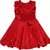 Red satin stitched    dress