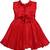 Red satin stitched    dress