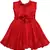 Red satin stitched    dress