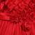 Red satin stitched    dress