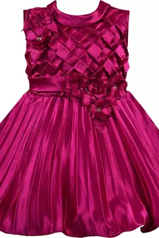 Purple satin stitched    dress