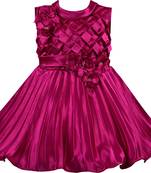 Purple satin stitched    dress