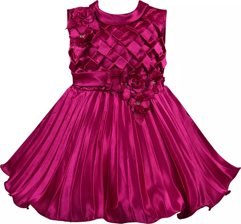 Purple satin stitched    dress