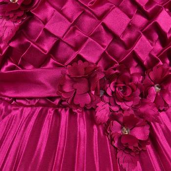 Purple satin stitched    dress 3