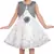 White satin stitched    dress