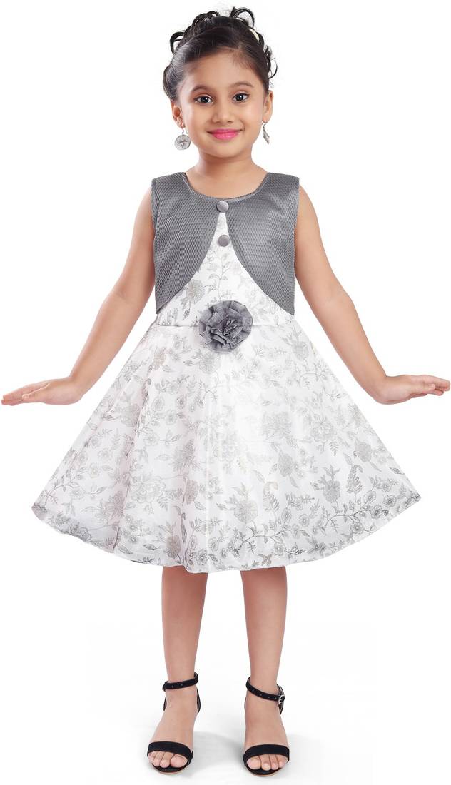 White satin stitched    dress