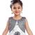 White satin stitched    dress