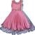 Pink satin stitched    dress