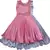 Pink satin stitched    dress