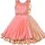 Orange satin stitched    dress