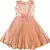 Orange satin stitched    dress