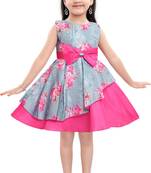 Grey satin stitched    dress