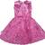 Pink Net stitched    dress