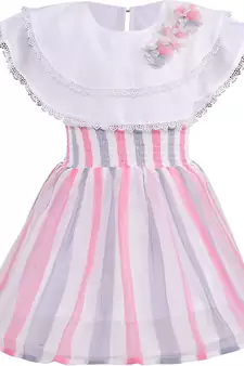 Pink Georgette stitched    dress