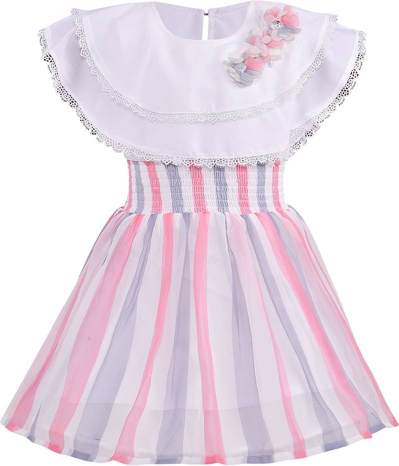Pink Georgette stitched    dress