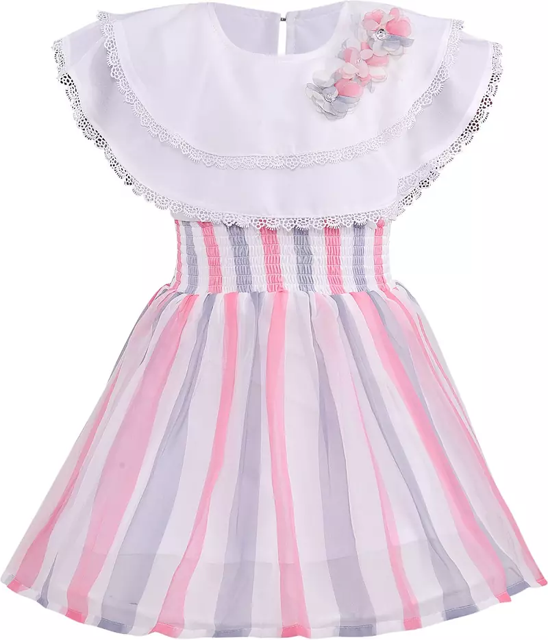 Pink Georgette stitched    dress