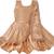 Beige satin stitched    dress