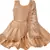 Beige satin stitched    dress
