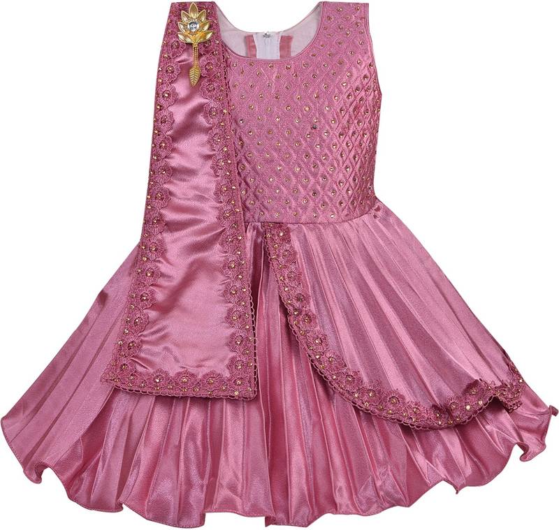 Purple satin stitched    dress
