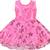Pink Net stitched    dress