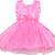 Pink Net stitched    dress