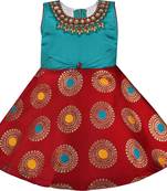 Maroon Silk stitched    dress