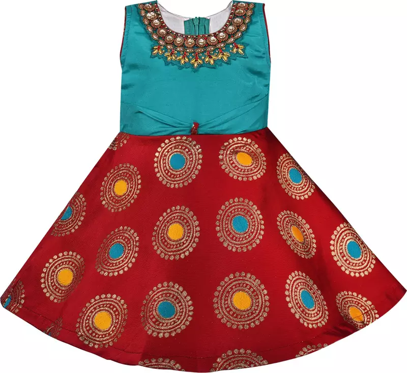Maroon Silk stitched    dress