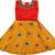 Yellow Silk stitched    dress