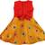 Yellow Silk stitched    dress