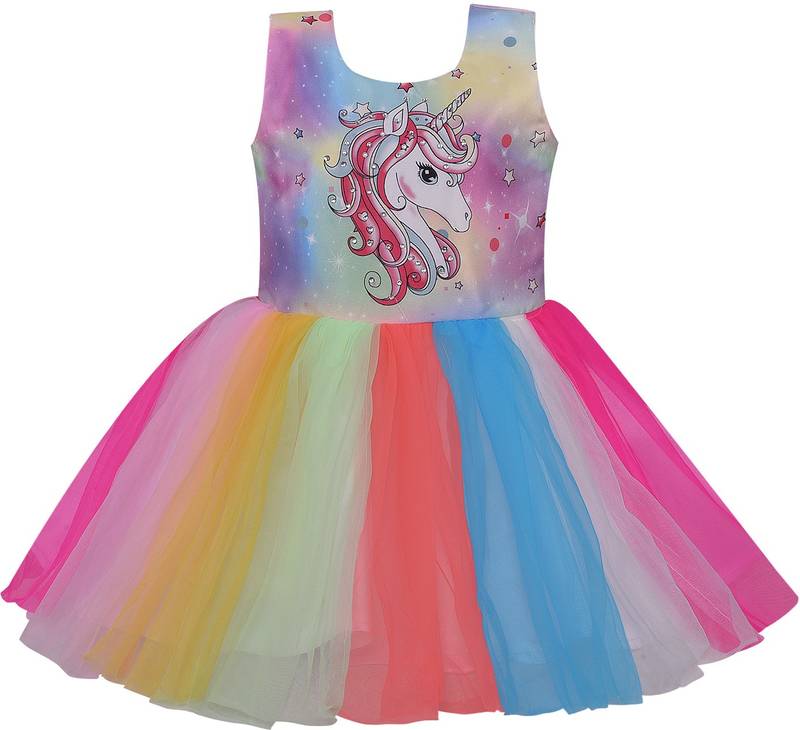 Multicolor Net stitched    dress