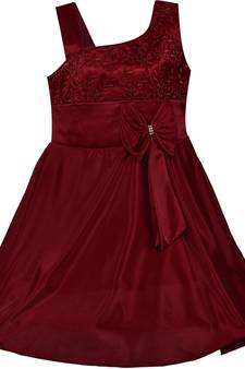 Maroon Cotton  stitched    dress