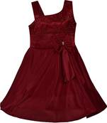 Maroon Cotton  stitched    dress