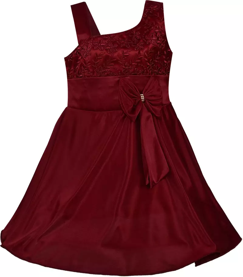 Maroon Cotton  stitched    dress