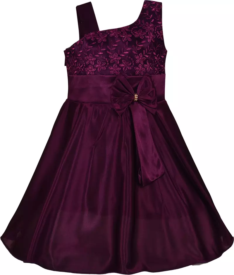 Purple Cotton  stitched    dress