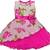 Pink Net stitched    dress