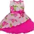 Pink Net stitched    dress