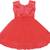 Red Net stitched    dress