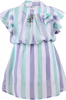 Green Georgette stitched    dress