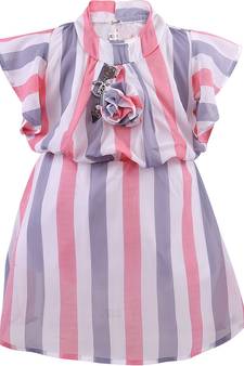 Pink Georgette stitched    dress