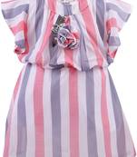 Pink Georgette stitched    dress