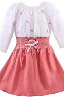 Orange Georgette stitched    dress