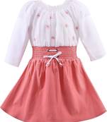 Orange Georgette stitched    dress