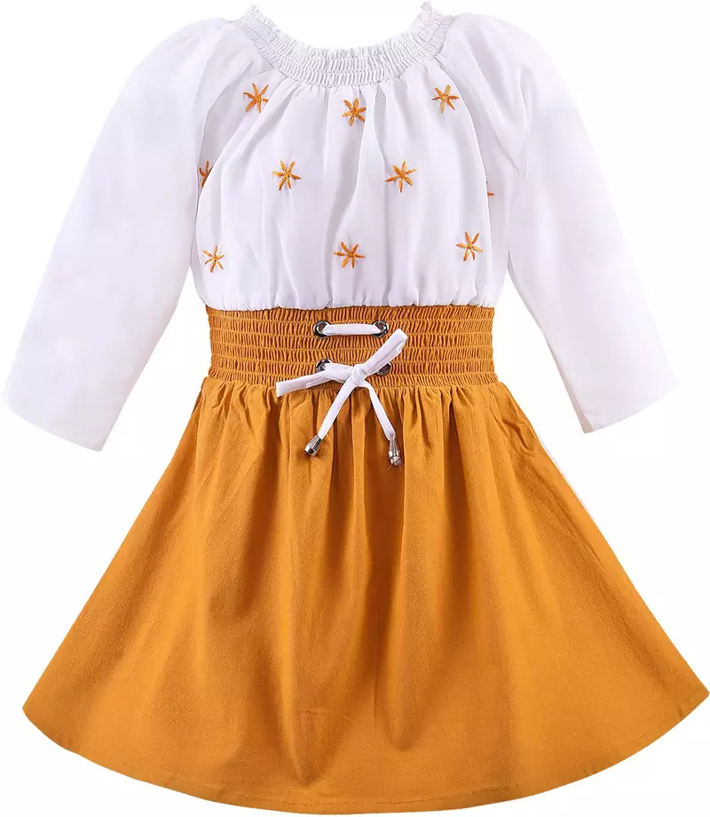 Yellow Georgette stitched    dress
